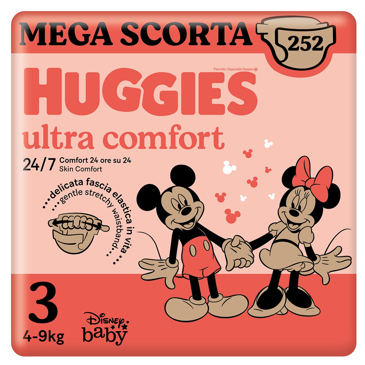 Huggies Ultra Comfort Taglia 3, Confezione da 252 Pannolini