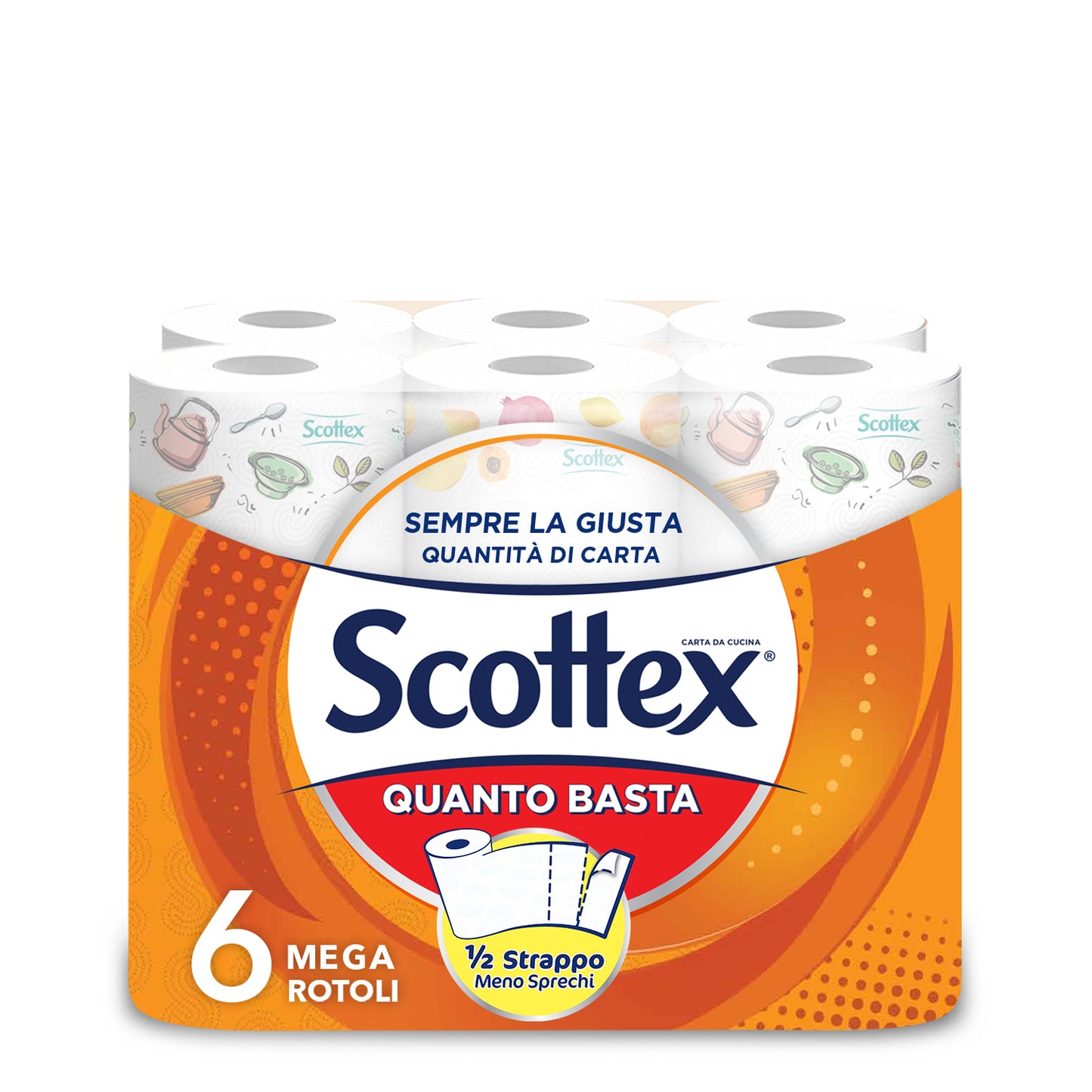 12 Rotoli Carta da Cucina Scottex Quanto Basta